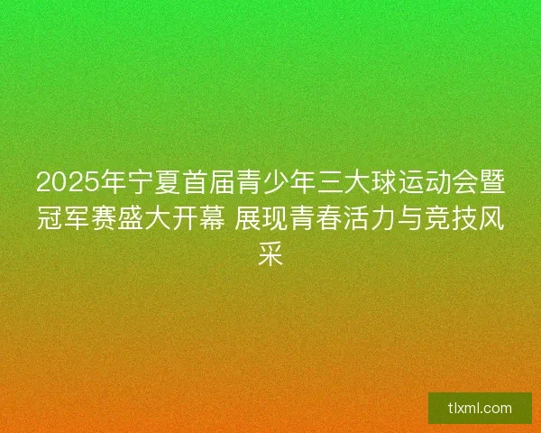 2025年宁夏首届青少年三大球运动会暨冠军赛盛大开幕 展现青春活力与竞技风采