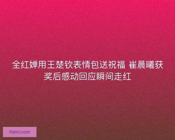 全红婵用王楚钦表情包送祝福 崔晨曦获奖后感动回应瞬间走红 全红婵用王楚钦表情包送祝福 崔晨曦获奖后感动回应瞬间走红