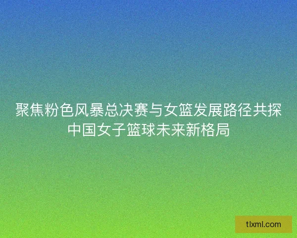 聚焦粉色风暴总决赛与女篮发展路径共探中国女子篮球未来新格局 聚焦粉色风暴总决赛与女篮发展路径共探中国女子篮球未来新格局