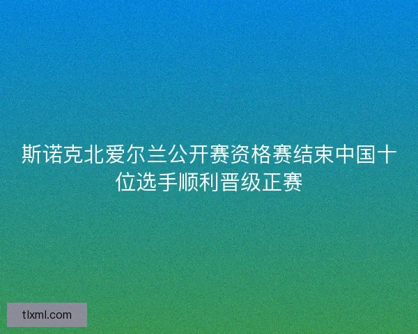 斯诺克北爱尔兰公开赛资格赛结束中国十位选手顺利晋级正赛 斯诺克北爱尔兰公开赛资格赛结束中国十位选手顺利晋级正赛